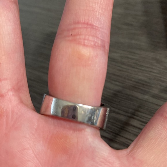 Silver Rhinestone Belt Style Ring Size 8.25” - Picture 7 of 10